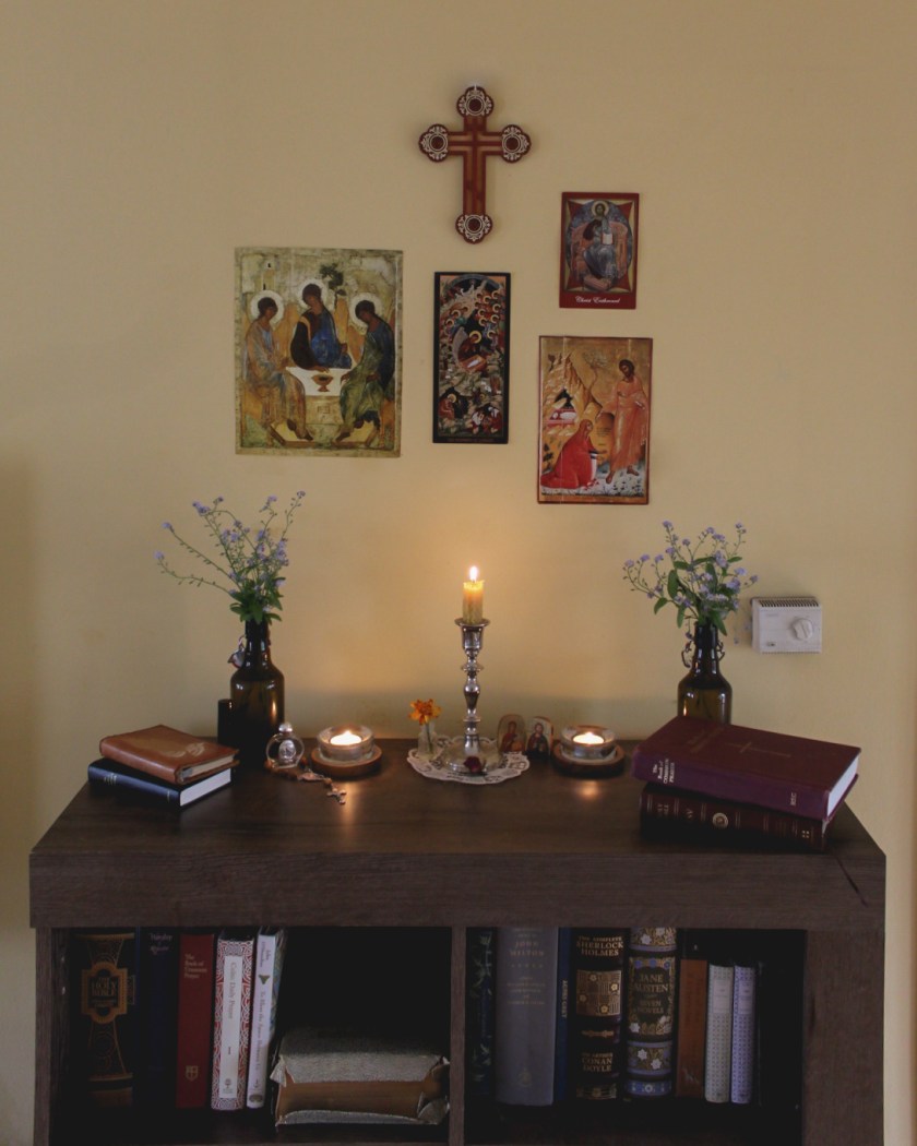 Altar Space in Our Living Room