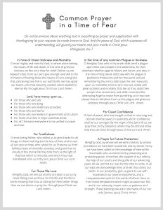 Common Prayer in time of fear (1)